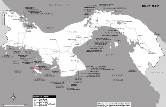 surf map panama