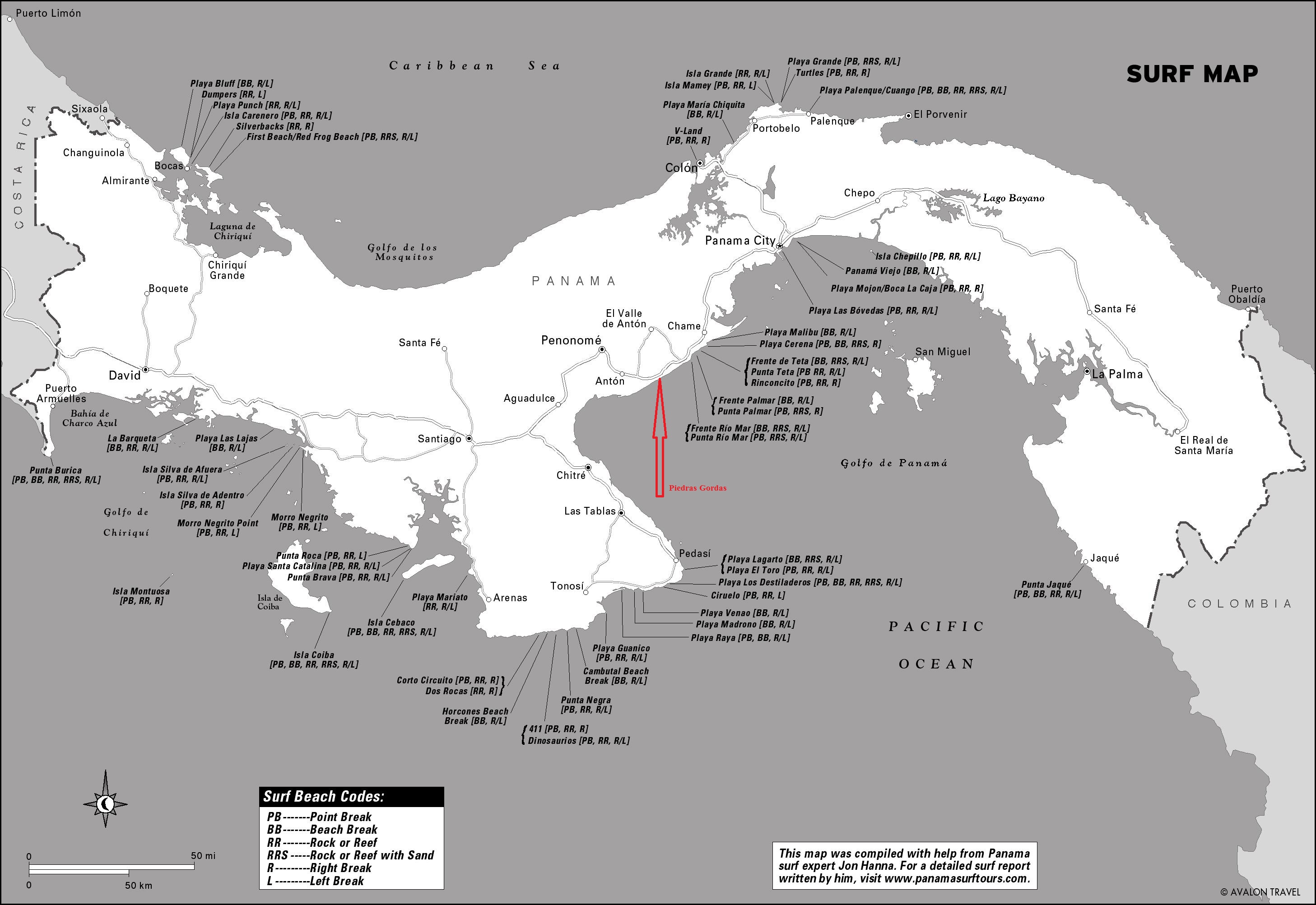 mapa de surf panama